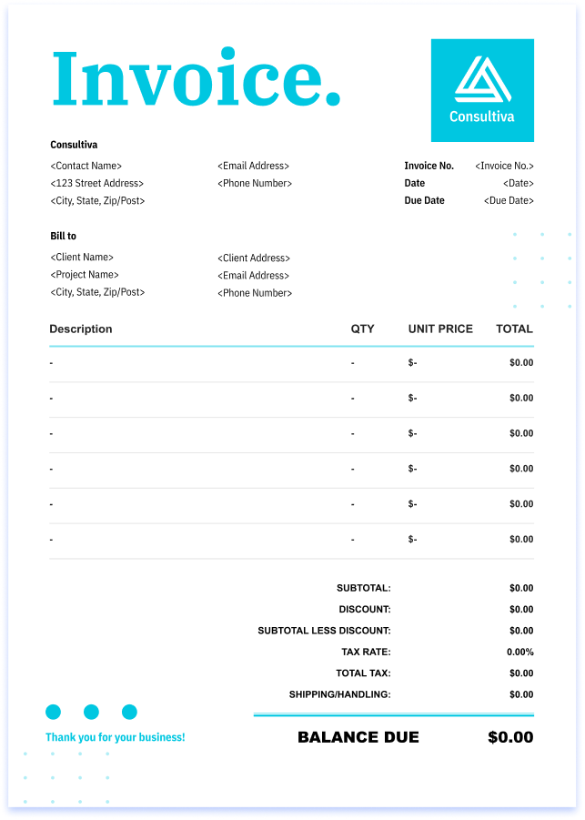 Simple Business Invoice Template